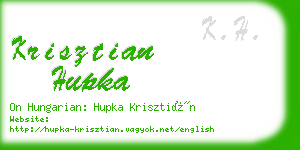 krisztian hupka business card